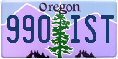 OR license plate 990IST