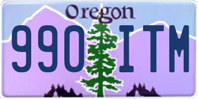 OR license plate 990ITM