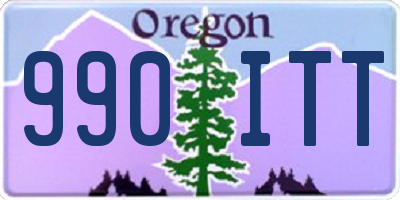 OR license plate 990ITT