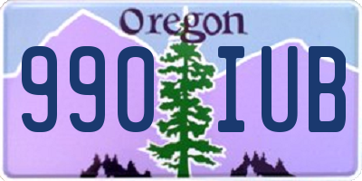 OR license plate 990IUB
