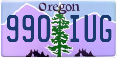 OR license plate 990IUG