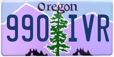 OR license plate 990IVR