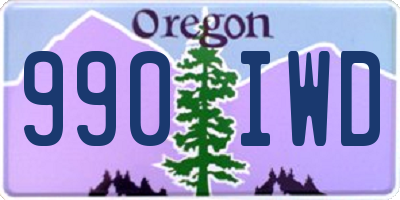 OR license plate 990IWD