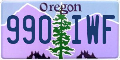 OR license plate 990IWF