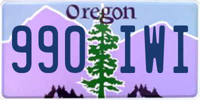 OR license plate 990IWI
