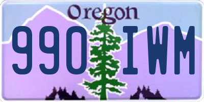 OR license plate 990IWM