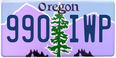 OR license plate 990IWP