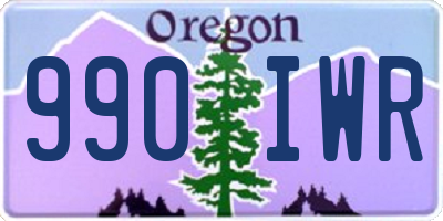 OR license plate 990IWR