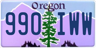 OR license plate 990IWW