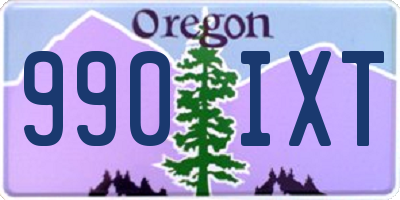 OR license plate 990IXT