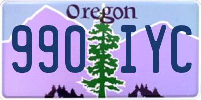 OR license plate 990IYC