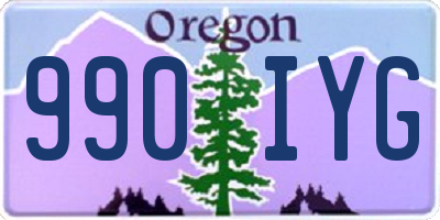 OR license plate 990IYG