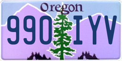 OR license plate 990IYV