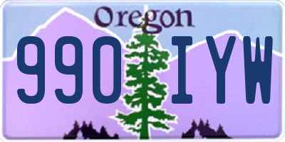 OR license plate 990IYW