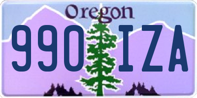 OR license plate 990IZA