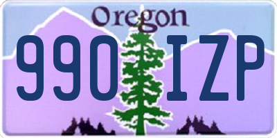 OR license plate 990IZP