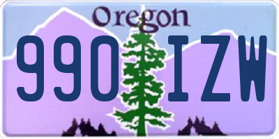 OR license plate 990IZW