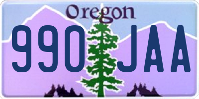 OR license plate 990JAA