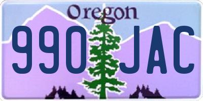 OR license plate 990JAC