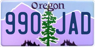 OR license plate 990JAD