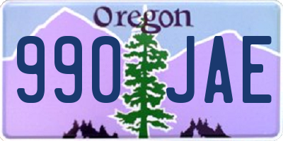 OR license plate 990JAE