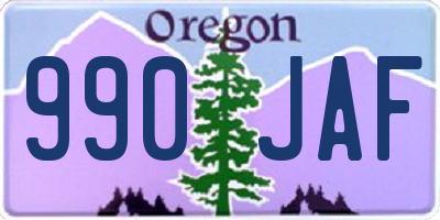 OR license plate 990JAF