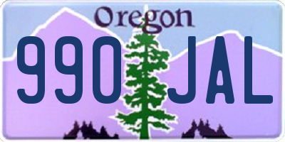 OR license plate 990JAL