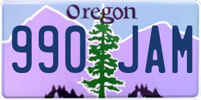 OR license plate 990JAM