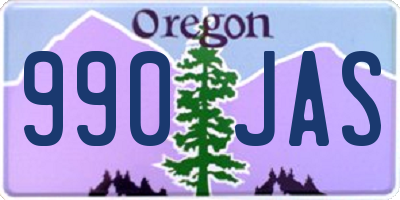 OR license plate 990JAS