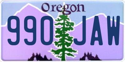 OR license plate 990JAW
