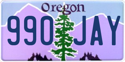 OR license plate 990JAY