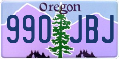 OR license plate 990JBJ