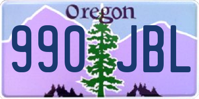 OR license plate 990JBL