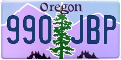 OR license plate 990JBP