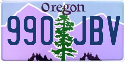 OR license plate 990JBV