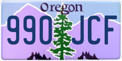 OR license plate 990JCF