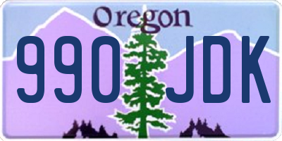 OR license plate 990JDK