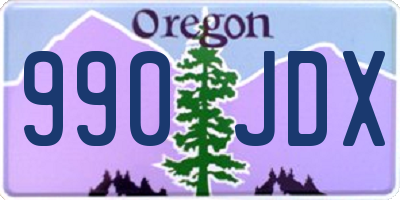 OR license plate 990JDX