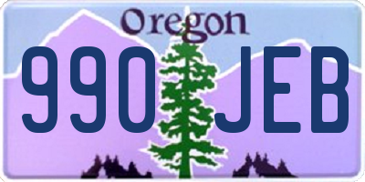 OR license plate 990JEB