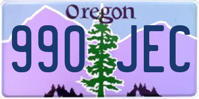 OR license plate 990JEC