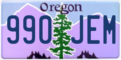 OR license plate 990JEM