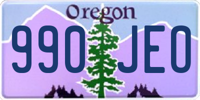 OR license plate 990JEO