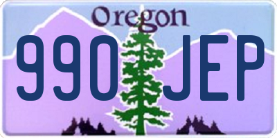 OR license plate 990JEP