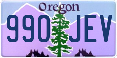 OR license plate 990JEV