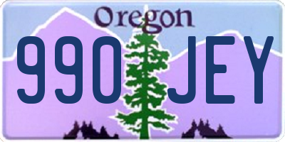 OR license plate 990JEY