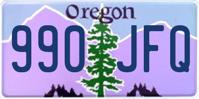 OR license plate 990JFQ