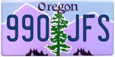 OR license plate 990JFS