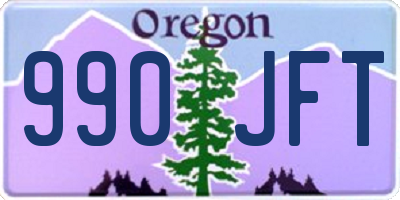 OR license plate 990JFT