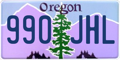 OR license plate 990JHL