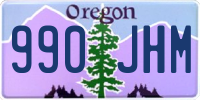 OR license plate 990JHM